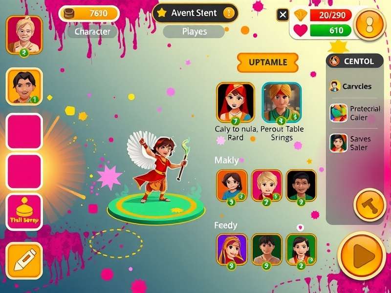 Holi Hero Legend character customization options showing traditional Indian attire
